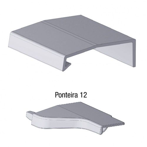 PERFIL PUXADOR AREZZO ENCAIXE DE 18MM (PONTEIRA 12/56) REF. 1418 - ALTERNATIVA