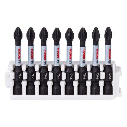 PONTA BITS PHILLIPS PH2 LONGO 50MM IMPACT CONTROL (KIT COM 8 PEÇAS) 2608522330 - BOSCH