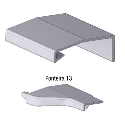 PERFIL PUXADOR LINZ ENCAIXE DE 15MM (PONTEIRA 13) REF. 1415 - ALTERNATIVA
