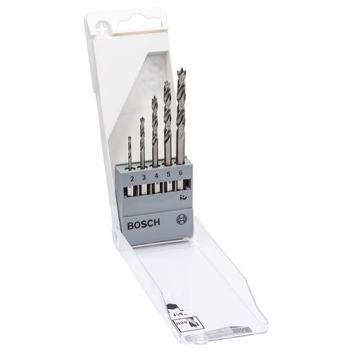 JOGO DE BROCAS 3 PONTAS 2-6MM PARA MADEIRA (COM 5 PEÇAS) 2608595525 - BOSCH