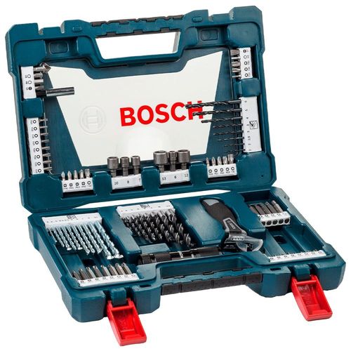 KIT DE BITS, BROCAS E SOQUETES V-LINE EM TITÂNIO PARA PARAFUSAR (COM 83 PEÇAS) 2607017403 - BOSCH