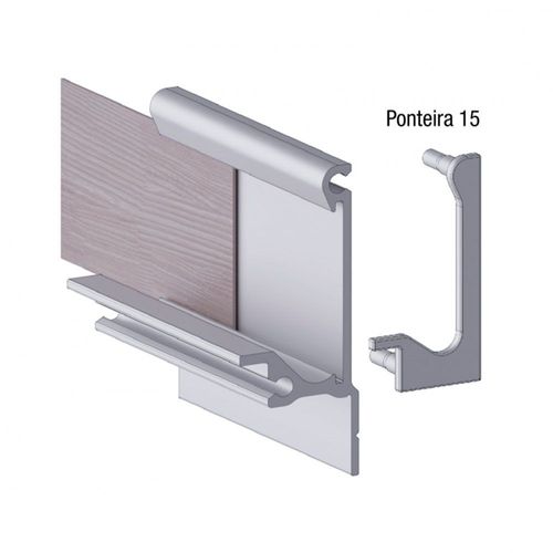 PERFIL PUXADOR ENCAIXE DE 18MM (PONTEIRA 15) REF. 4030T - ALTERNATIVA