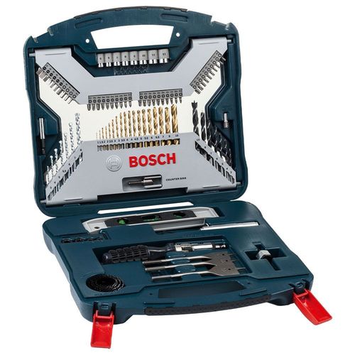KIT DE BITS, BROCAS E SOQUETES X-LINE EM TITÂNIO PARA PARAFUSAR (COM 100 PEÇAS) 2607017397 - BOSCH
