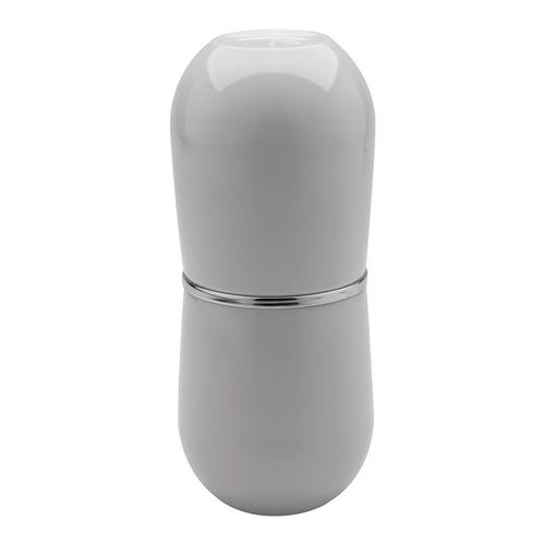 PORTA ESCOVAS NEW BELLY CROMO BRANCO PEB724BC - OU