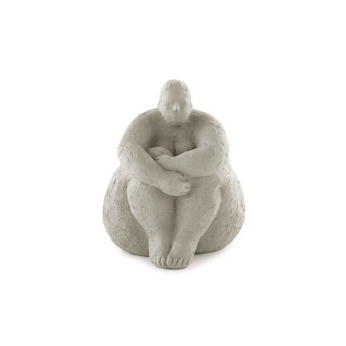 ESCULTURA MULHER EM POLIRESINA CINZA REF. 12768 - MOAS