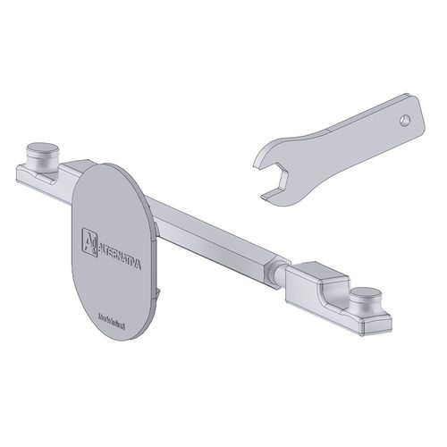 SUPORTE DUPLO DE DESEMPENADOR PARA PORTAS COM REGULAGEM TRASEIRA DE ALUMÍNIO CÓD. 17660 - ALTERNATIVA