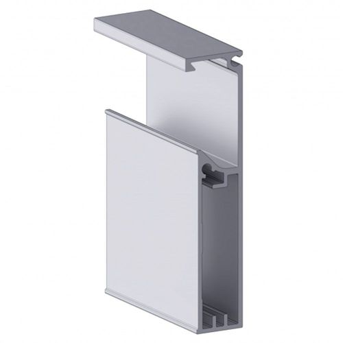 PERFIL PARA PORTA COM PUXADOR 6M EM INOX ESCOVADO REF. 3185T - ALTERNATIVA
