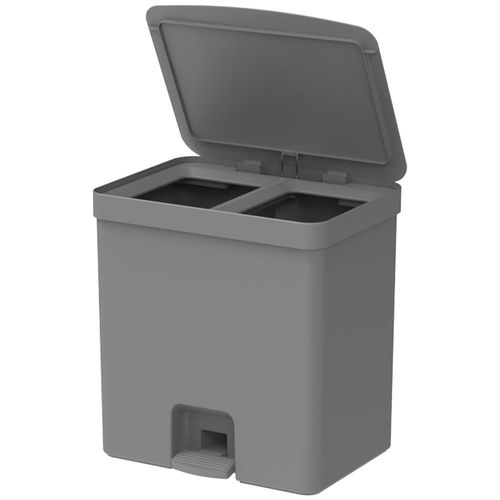 LIXEIRA COM PEDAL TRIUM 20L COM DUPLO COMPARTILHAMENTO - OU
