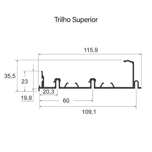 AMORTECEDOR AM 41 (PARA SISTEMAS AL 300/AL 250/SENSE) PORTAS DE ATÉ 80KG REF. 0300.1.03 - ALTERNATIVA