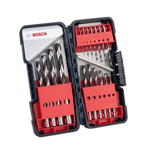 JOGO BROCAS METAL AÇO RÁPIDO HSS POINTEQ (COM 18 PEÇAS) 2608577350 - BOSCH