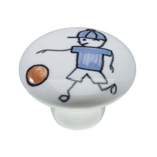PUXADOR MENINO FUTEBOL CERÂMICA 7054 - ITALY LINE
