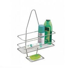 SUPORTE DE REGISTRO CROMADO PARA SHAMPOO/SABONETE COM GANCHO MÓVEL REF. 997 - FUTURE