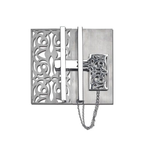 PUXADOR BELLE EPOQUE COM CHAVE CROMADO INOX ESCOVADO - ZEN DESIGN