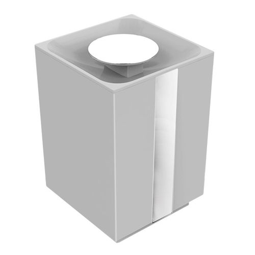 LIXEIRA 1,5L MISS BY ZEN BRANCO CROMADO - ZEN DESIGN