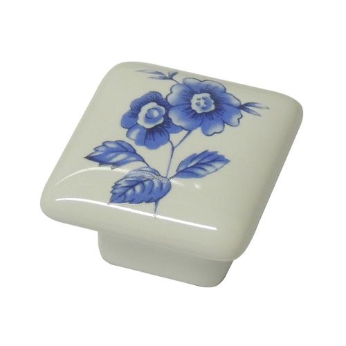 PUXADOR FLORAL AZUL CERÂMICA IL 7021 - ITALY LINE
