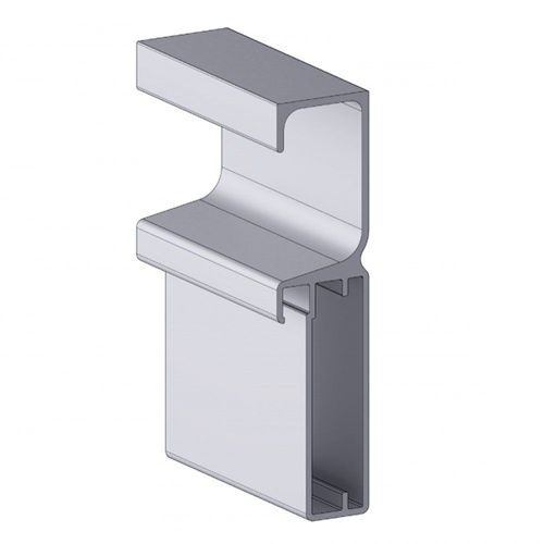 PERFIL PARA PORTA COM PUXADOR 6M (PONTEIRA 01/07) EM INOX ESCOVADO REF. 3178 - ALTERNATIVA