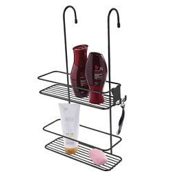 SUPORTE DUPLO DE BOX ÔNIX PARA SHAMPOO COM GANCHO MÓVEL REF. 1168OX - FUTURE