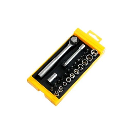 JOGO DE SOQUETES SEXTAVADOS EM ENCAIXE 1/2" COM 25 PEÇAS STMT72657 - STANLEY