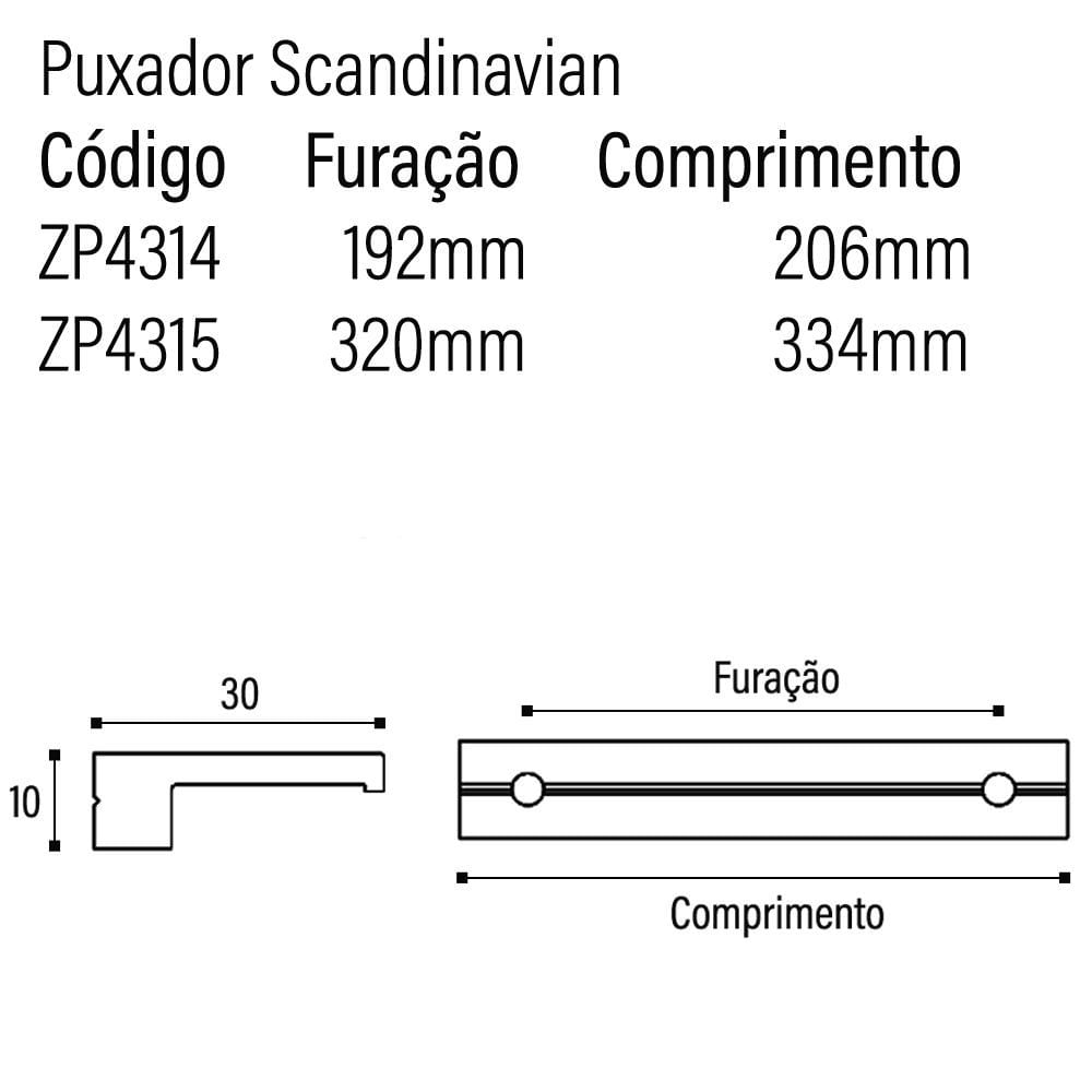 PUXADOR SCANDINAVIAN CROMADO - ZEN DESIGN