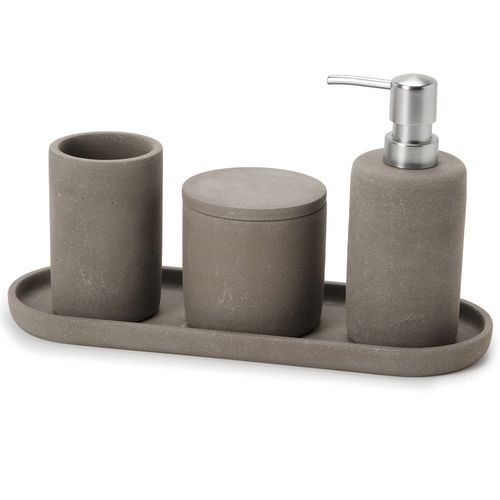 KIT PARA BANHEIRO EM CIMENTO 4 PCS REF.15735 - MOAS