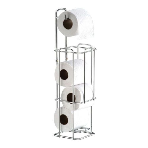SUPORTE DE PAREDE/CHÃO CROMADO PARA PAPEL HIGIÊNICO REF. 995 - FUTURE