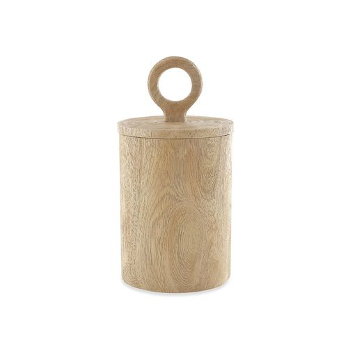 POTE DECORATIVO PEQUENO EM RESINA BEGE - MOAS