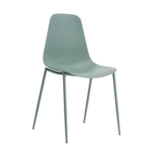 CADEIRA PLÁSTICA MIAMI VERDE ALOE POLIPROPILENO COM BASE EM AÇO PARA EPÓXI - FRATINI