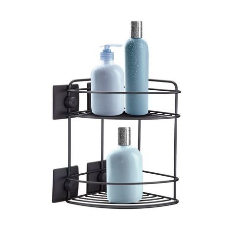 PORTA SHAMPOO DUPLO PRETO COM FITA DUPLA FACE REF.3433 - ARTHI