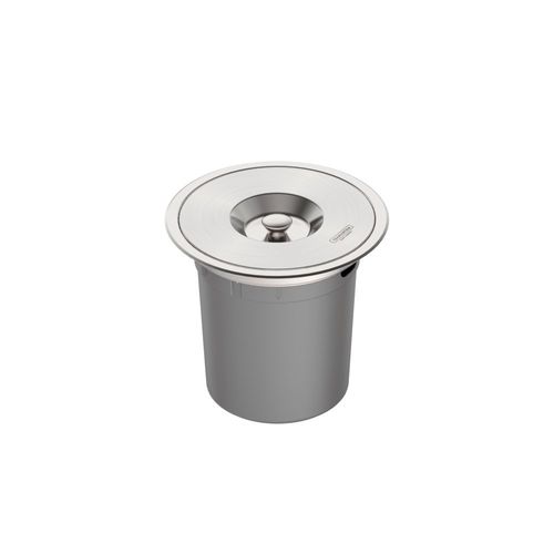 LIXEIRA DE EMBUTIR CLEAN ROUND EM AÇO INOX COM BALDE PLÁSTICO - TRAMONTINA