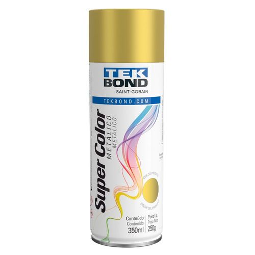 TINTA SPRAY DOURADO METÁLICO 350 ML 250G - TEKBOND