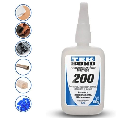 COLA INSTANTÂNEA SUPER MOD. 200 100G ALTAVISCOSIDADE BICO ANTIENTUPIMENTO - TEKBOND