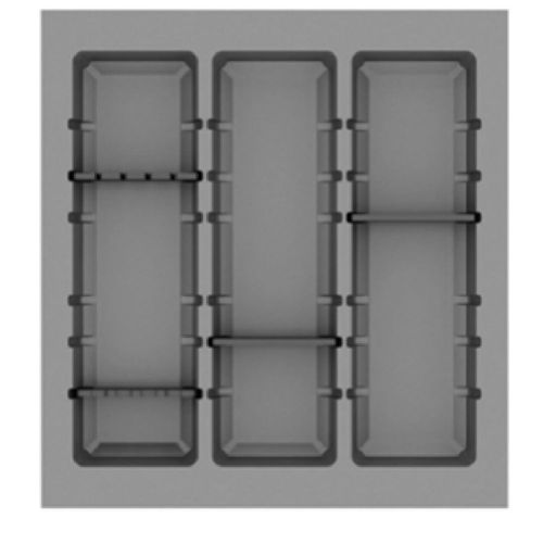 DIVISOR TALHER DTA400 45X48,5 CINZA TEXTURIZADO ACRÍLICO INCOLOR - CANGO