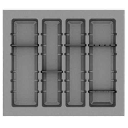 DIVISOR TALHER DTA500 55X48,5 CINZA TEXTURIZADO ACRÍLICO INCOLOR - CANGO