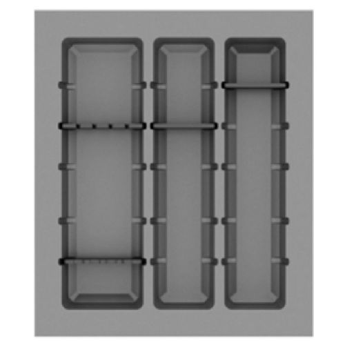 DIVISOR TALHER DTA300 41X48,5 CINZA TEXTURIZADO ACRÍLICO INCOLOR - CANGO