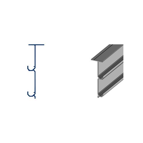 TRILHO CORRER INF PFM-457 AZURE 3MTS ALUMINIO ANODIZADO - JOELINI