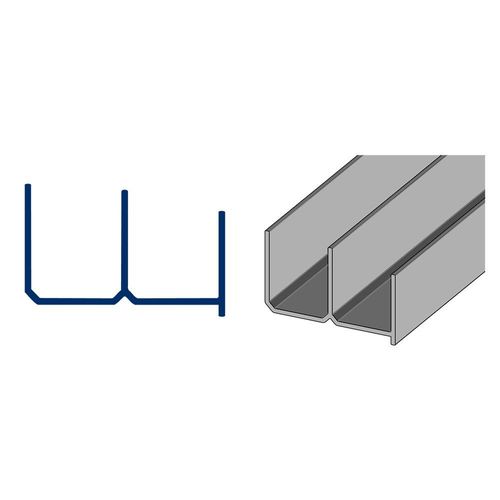 TRILHO CORRER SUP PFM-541 AZURE 3MTS ALUMINIO ANODIZADO - JOELINI