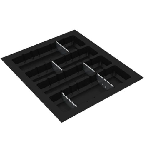 DIVISOR TALHER DTA500 55X48,5 PRETO TEXTURIZADO ACRÍLICO INCOLOR - CANGO