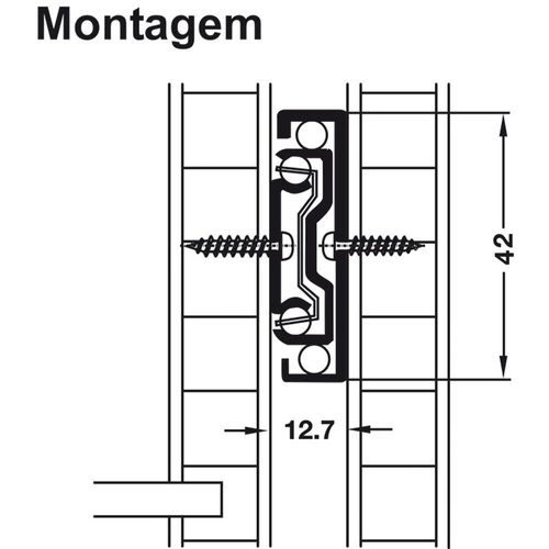 CORREDIÇA TELESCÓPICA PARA GAVETAS 30KG - HAFELE