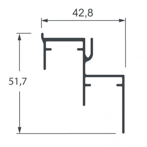 TRILHO DE CORRER INFERIOR (PARA AL300) REF. 2251 - ALTERNATIVA