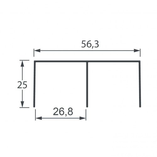 TRILHO DE CORRER SUPERIOR REF. 1055 - ALTERNATIVA