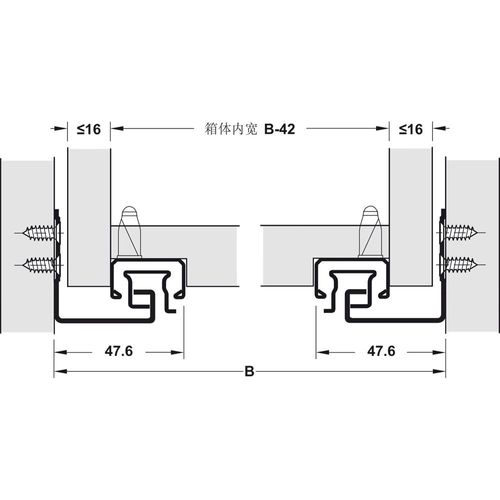 CORREDIÇA OCULTA MATRIX INVISA A30 GT2 SOFT CLOSE - HAFELE