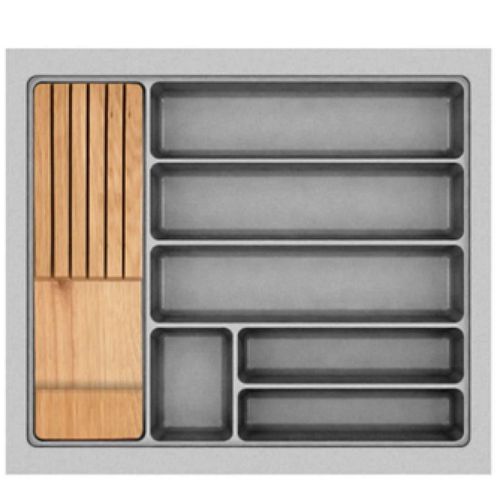 DIVISOR TALHER COM PORTA FACAS 545X485X50MM/500X420X50MM CINZA REF704F - CANGO