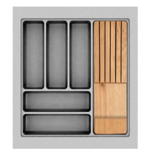 DIVISOR TALHER COM PORTA FACAS 425X440X50MM/382X415X50MM CINZA REF803F - CANGO