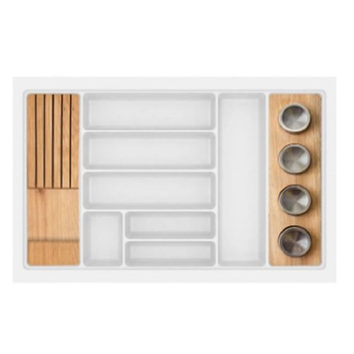 DIVISOR TALHER COM PORTA FACAS E POTES BRANCO 740X480X700X420 REF0706FP - CANGO