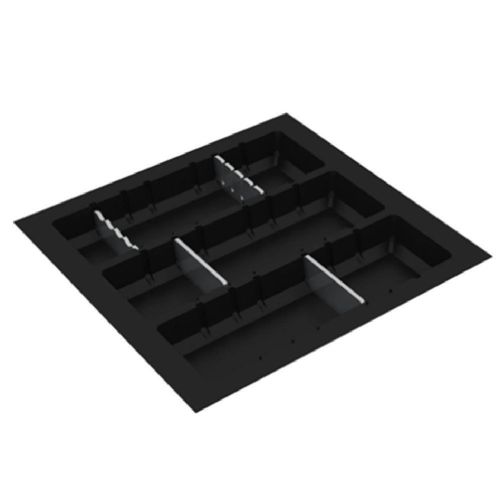 DIVISOR TALHER DTA400 45X48,5 PRETO TEXTURIZADO ACRÍLICO INCOLOR - CANGO